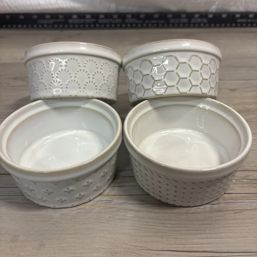 LE TAUCI Ramekins 6 oz, Ramiken for Creme Brulee, Lava 6 Arctic White